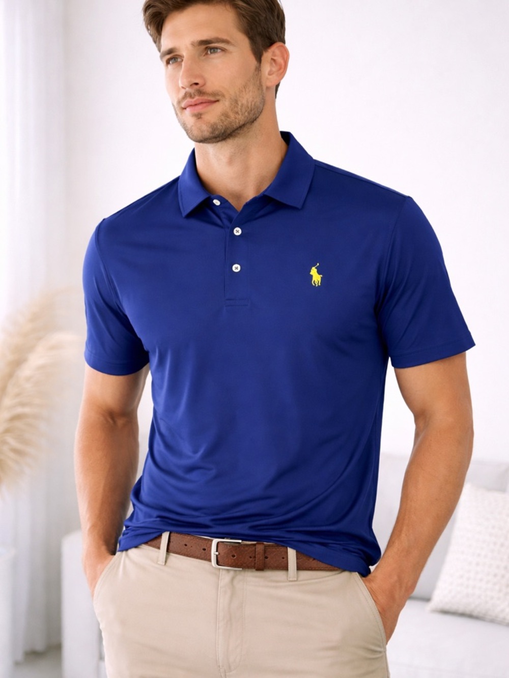 Polo Ralph Lauren Blue Performance Polo Shirt Men’s Large L